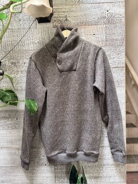 Le 31 (Simons) | Heritage Buttoned Shawl-Collar Pullover Knit Sweater - Men's S